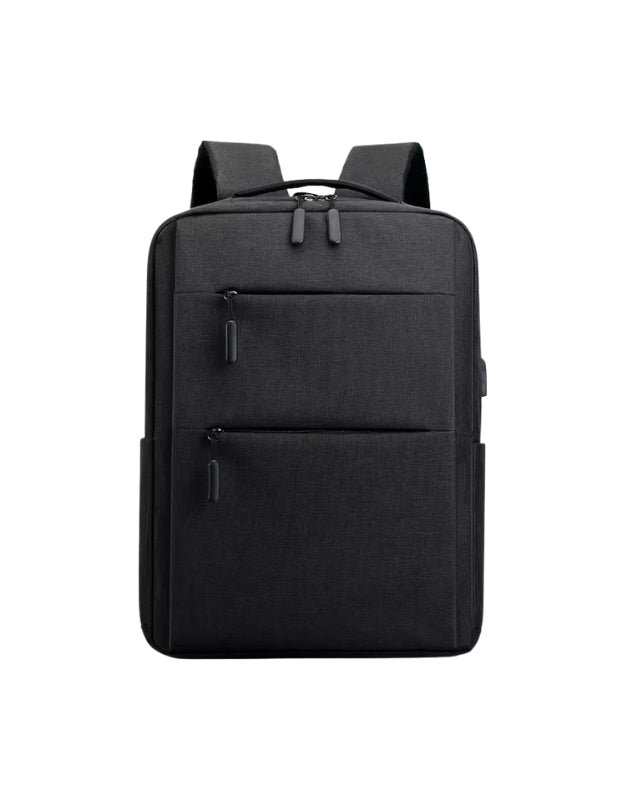 Black slim waterproof office and travel backpack